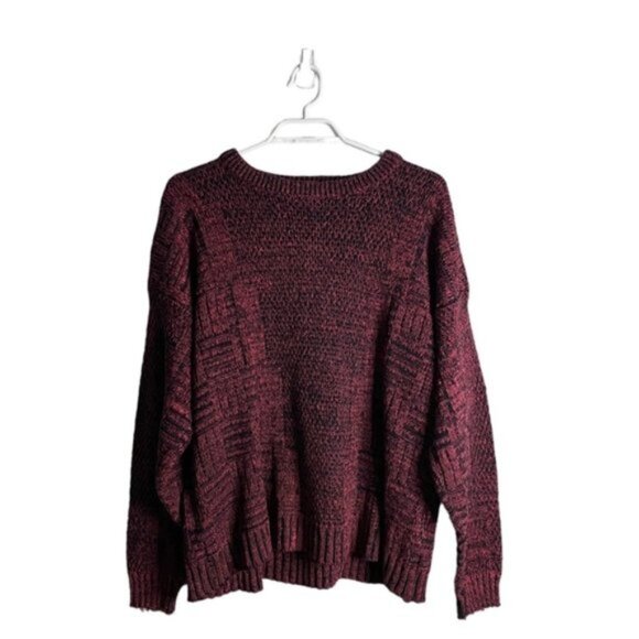 John Ashford Pink Vintage Marled Knit Crewneck Sweater - Picture 1 of 9